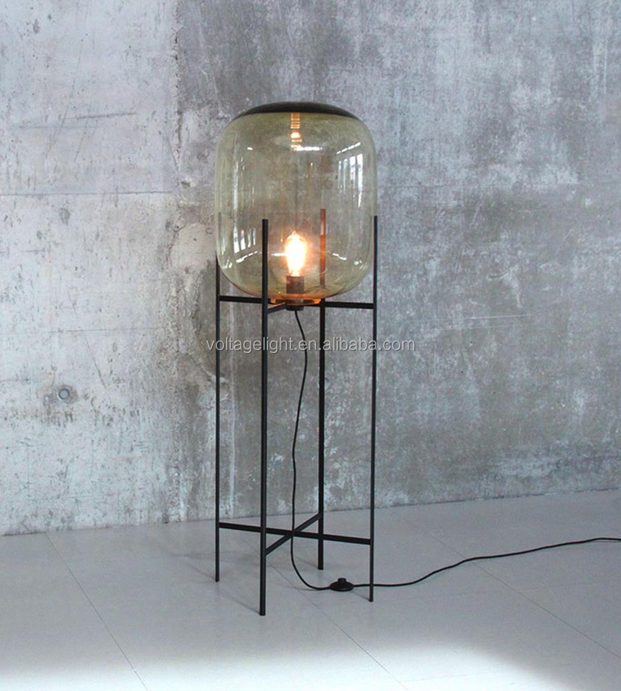 Decoratieve glas vloerlamp oda grote vloerstaande lamp unieke ...