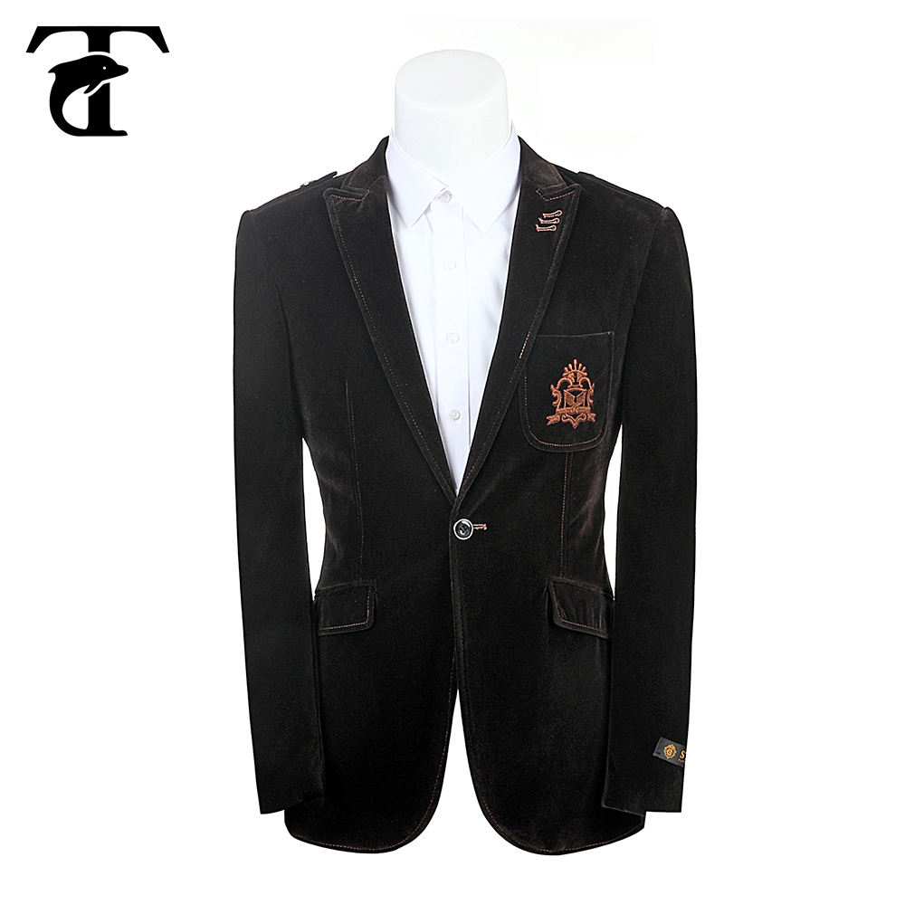 高品質スリムフィット茶色のclourビジネスメンズスーツのジャケット仕入れ・メーカー・工場