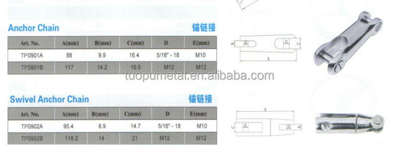 ステンレス鋼中国ダブルアンカースイベルコネクタ、 スイベルアンカーチェーン、 アンカーチェーンコネクタ、仕入れ・メーカー・工場