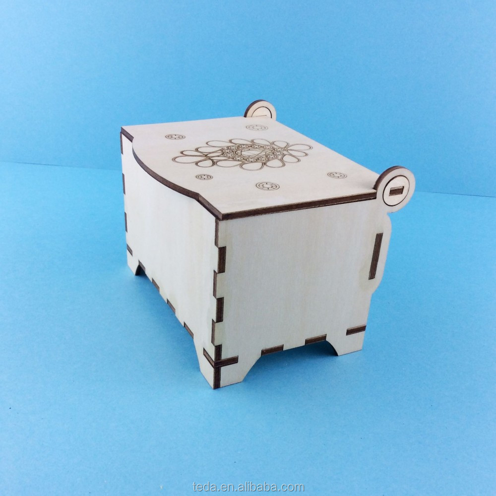 wooden engraved toy box