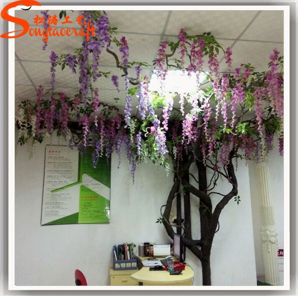 Latest Design 3m Height Artificial Wisteria Tree Branches And