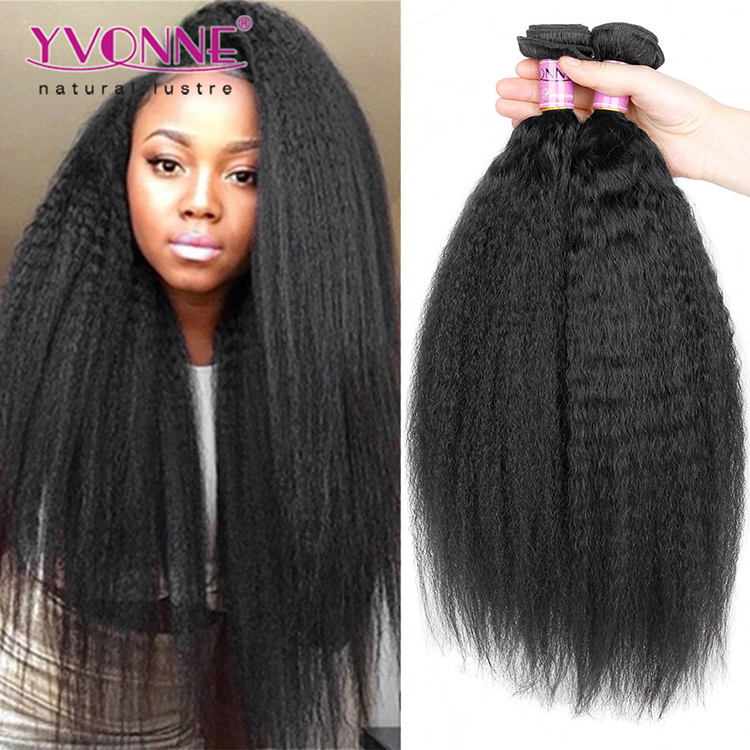 Wholesale Kinky Straight Yaki Hair Weave Brazilian Human Hair