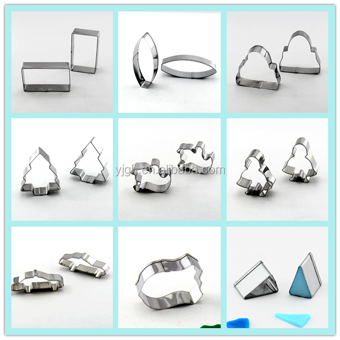 100% Food grade baking tools stainless steel rectangle shape cookie cutter Hot sale cake decorating 
