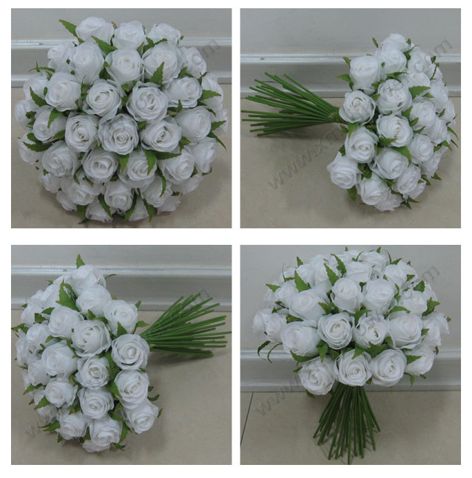 人工の結婚式のフラワーアレンジメントの36ヘッドホワイトは花束をバラ仕入れ・メーカー・工場