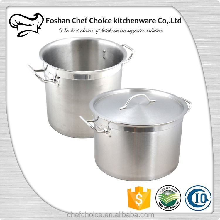555 Stainless Steel Stock Pot Large Size Composite Bottom Suitable For Electric Induction Cooker