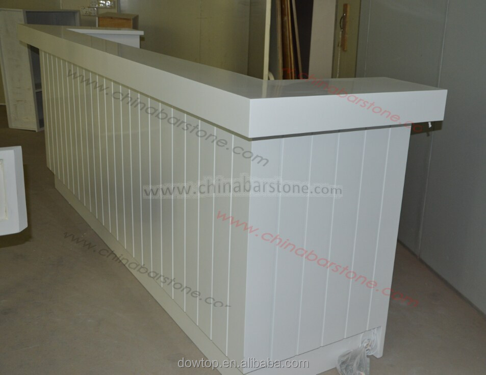 Modern Office Workstation White Lacquer Reception Desk Design