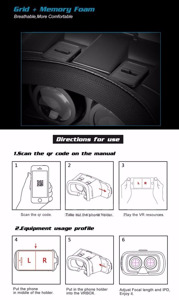 ヘッドマウントプラスチックvrボックス2.0バージョンvr仮想現実メガネgoogle段ボール3dゲーム映画用3.5 仕入れ・メーカー・工場
