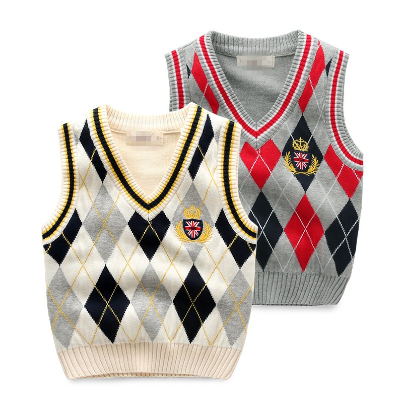 子供男の子セーターベスト編みパターン子供服のため中国卸売仕入れ・メーカー・工場