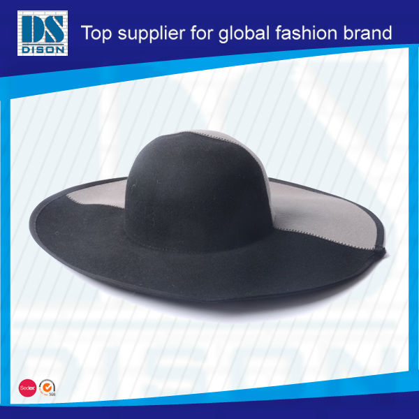 ユダヤ人のカスタムデザイン帽子広いつばリボンを巻い仕入れ・メーカー・工場