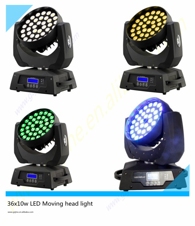 36pcs*10w rgbw moving head