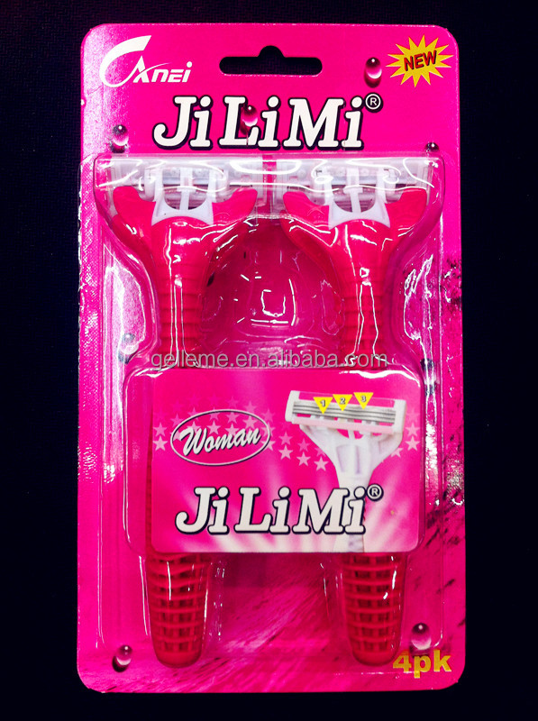 使い捨て女性かみそりの美しいスタイルヨーロッパやアメリカの市場のためのかみそりブレードトリップbladerazorブレードカスタム問屋・仕入れ・卸・卸売り