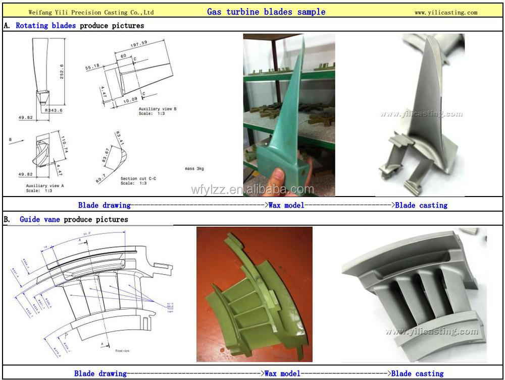 Manufacturing Factory Of Turbine Blade Investment Casting For