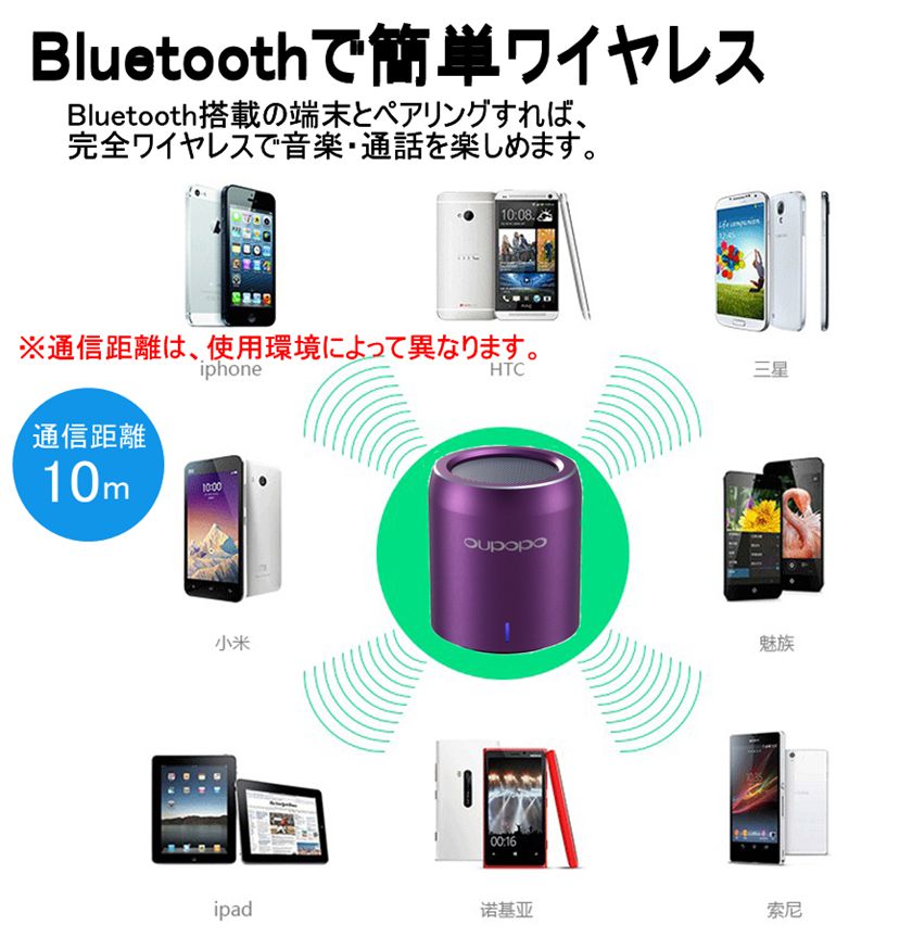 Bluetooth 4.0 スピーカー OP-022 | ワイヤレススピーカー コンパクト 小型 | iPhone5 Android対応問屋・仕入れ・卸・卸売り
