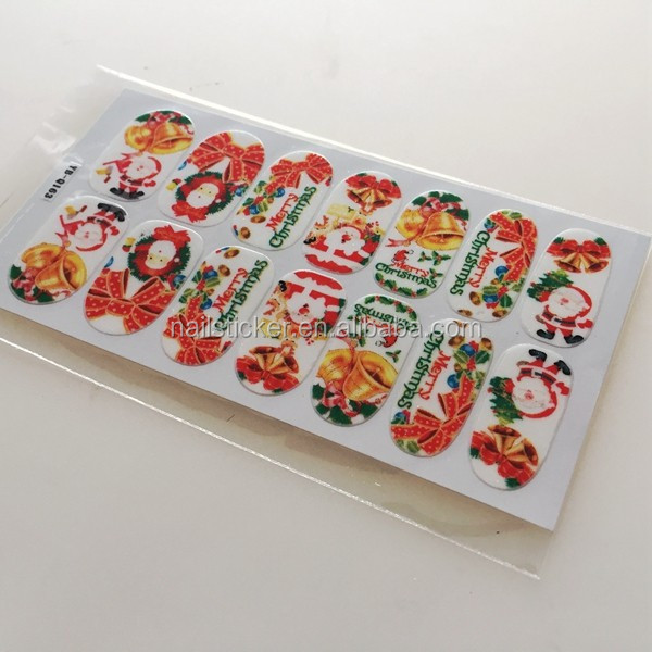カスタムクリスマスネイルラップ防水休日雪エルクネイルステッカー漫画マニキュアストリップ 問屋・仕入れ・卸・卸売り