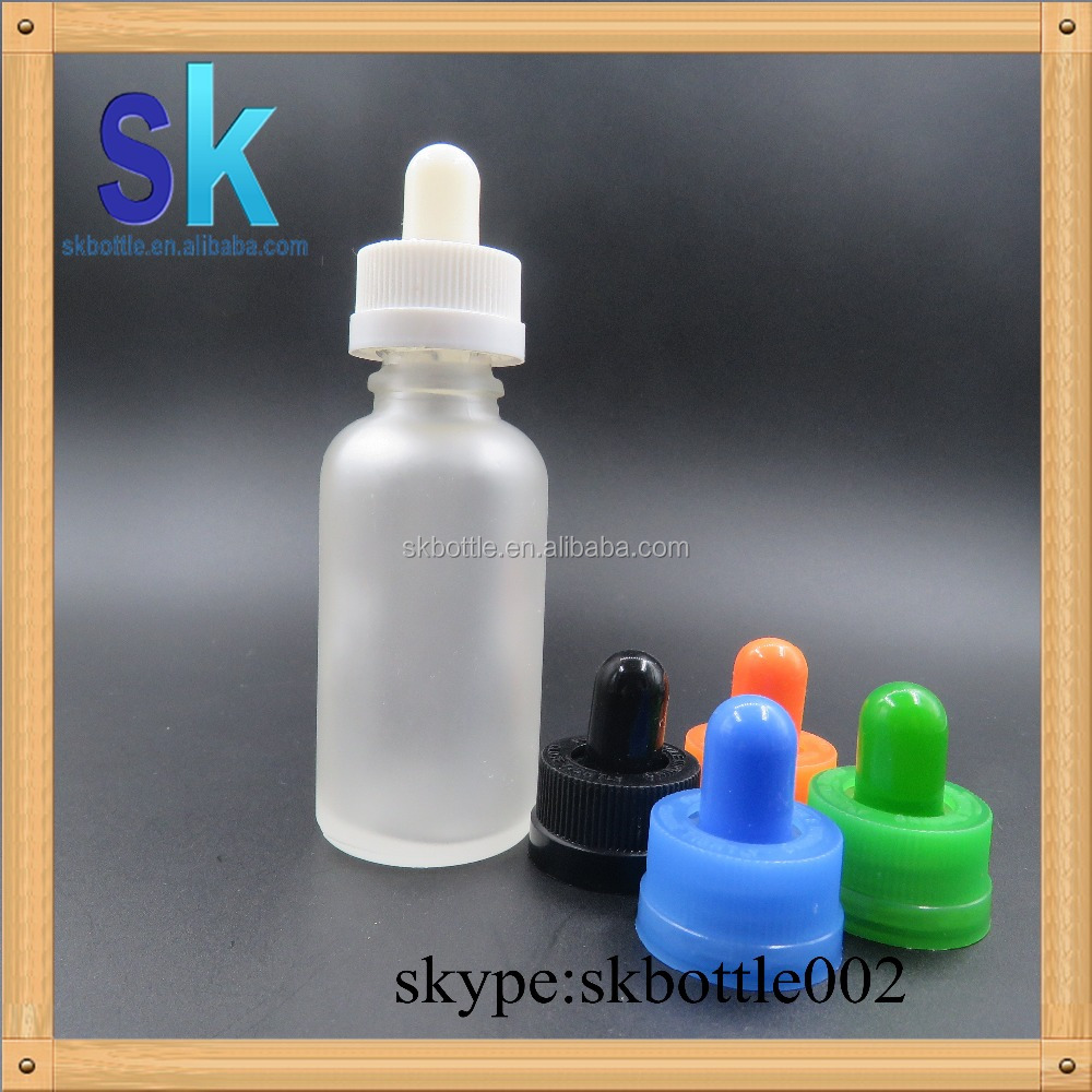 clear frosted glass dropper bottle 30ml matte e liquid bottle