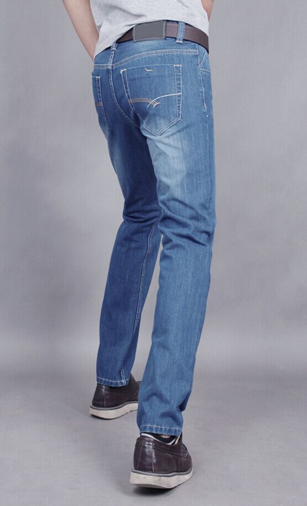 中国工場oemカスタマイズされた洗浄された青カジュアルなジーンズ仕入れ・メーカー・工場