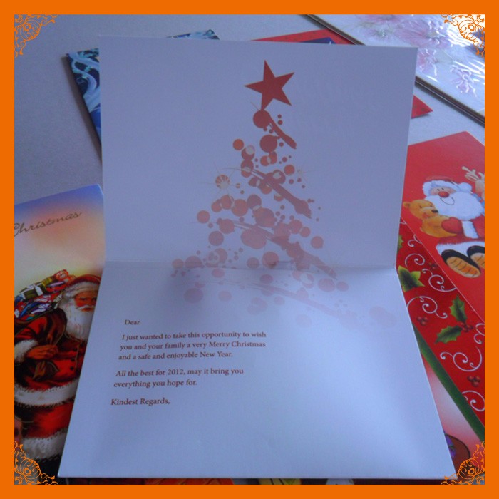 A4サイズクリスマスグリーティングカード紙カードとthanksgiveingグリーティングカード仕入れ・メーカー・工場