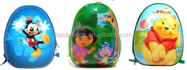 Hot Sell Egg Shell Shape Backpack Ben 10 School Bag for Kids