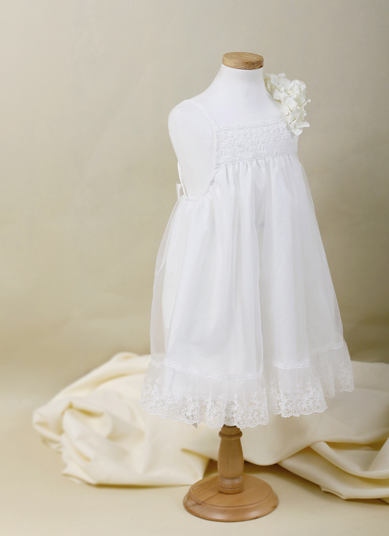 象牙ling's/クリームのレースのオーガンザの結婚式のフラワーガールのドレスの綿ストラップのために- アジサイの子供幼児の子供十代の女の子問屋・仕入れ・卸・卸売り