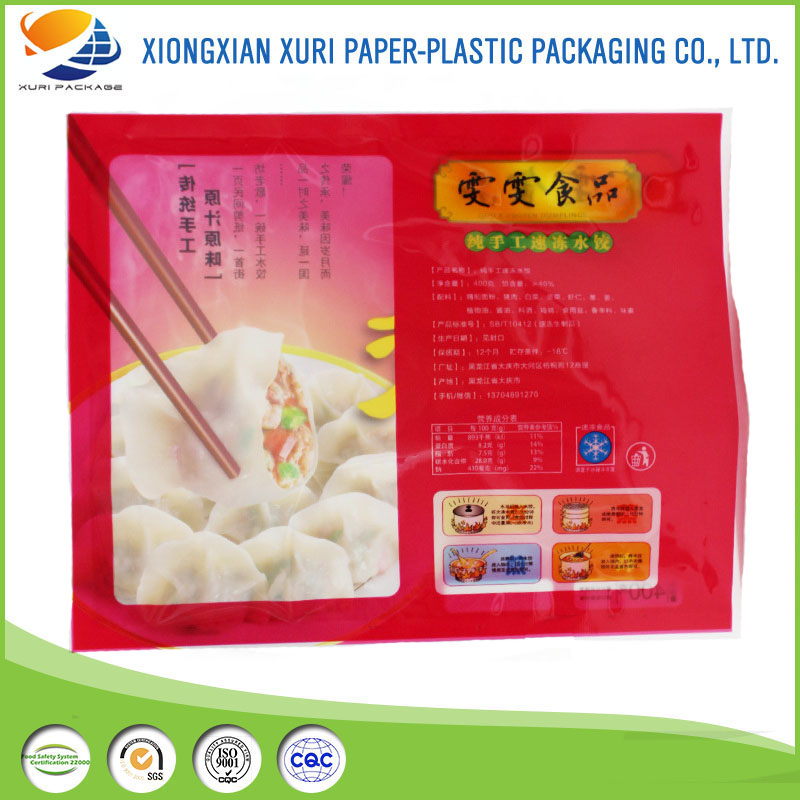 Custom Design Frozen Dumplings Plastic Packing Bag For Food Dumpling
