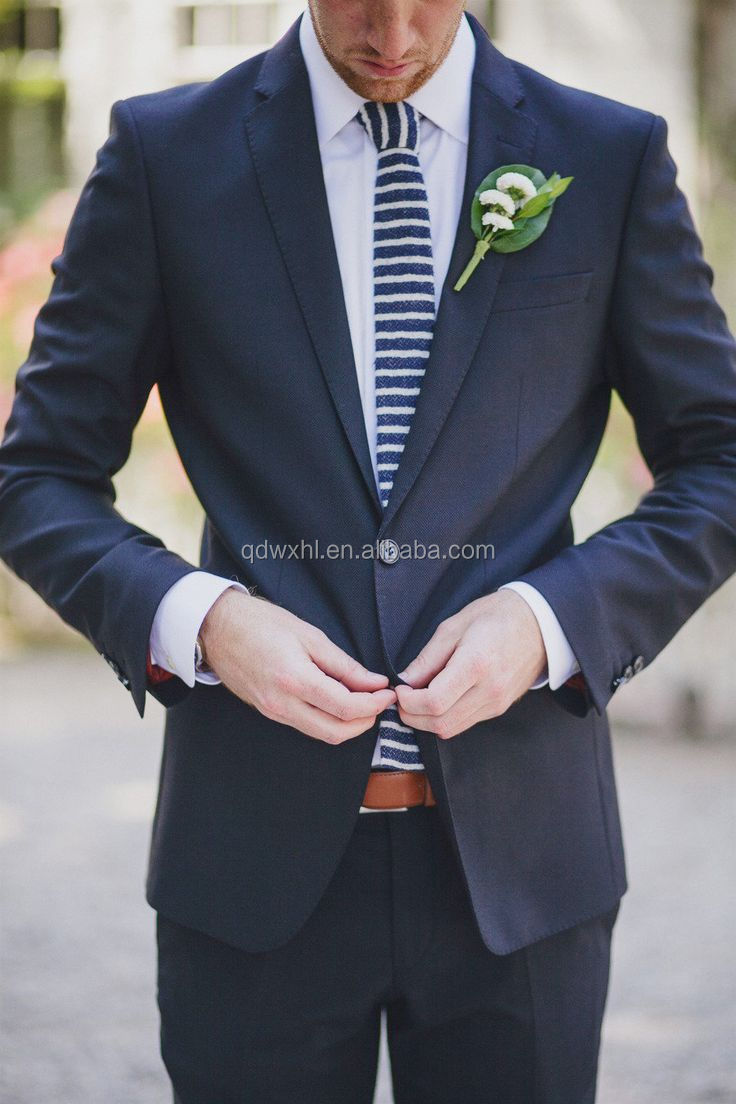 高品質ネイビーブルーウールの結婚式のスーツフォーマルスーツ男性用仕入れ・メーカー・工場