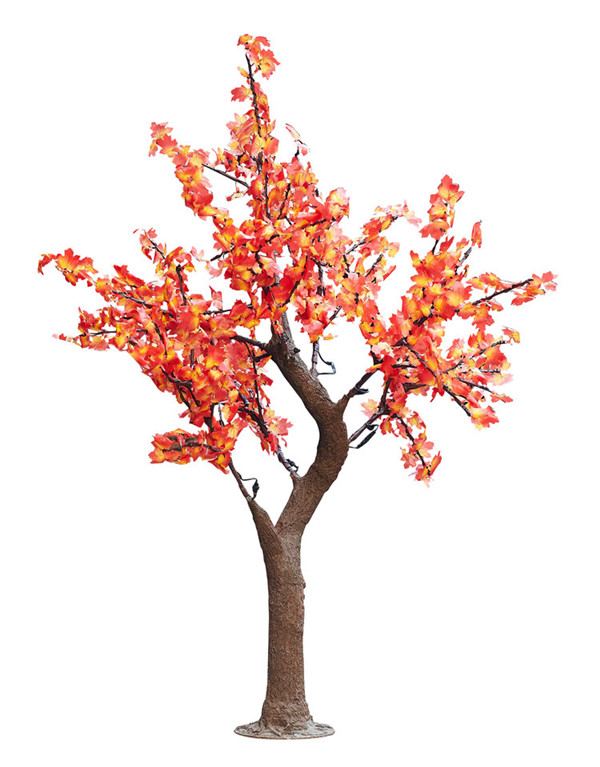 2016カスタマイズされた鋼人工秋赤いカエデの木で枝や葉仕入れ・メーカー・工場