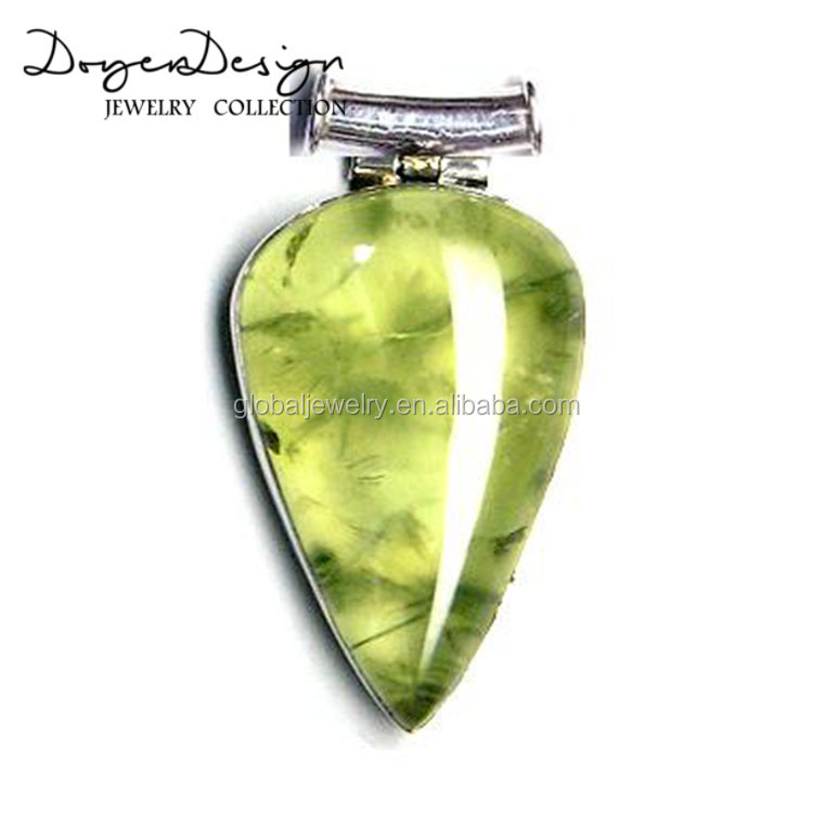 green agate gemstone druzy pendant