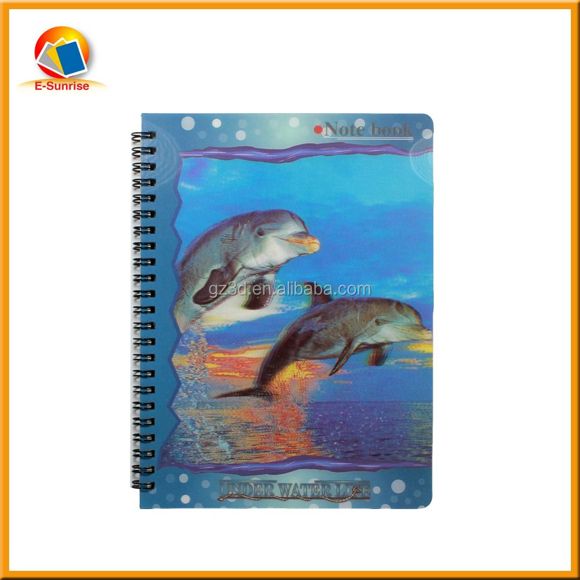 3d Notebook Of Dolphin Design 3d Spiral Notebook With Custom Printing