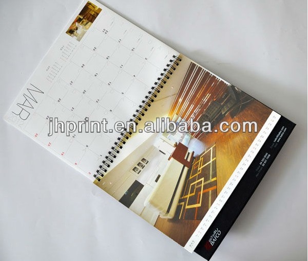 卸売カスタム2015a5毎日スパイラルバインドされているオフィスパーペチュアルの卓上カレンダー印刷問屋・仕入れ・卸・卸売り