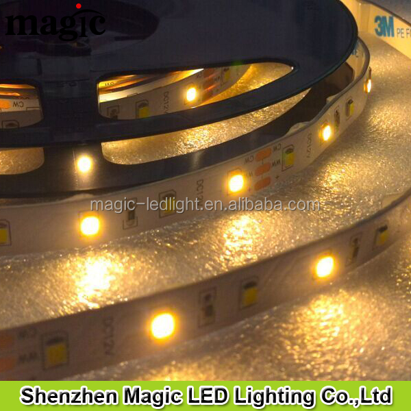 色調整可能な光コントローラ付き2640-2880lm/mdc24vdc12v120のled28.8w/msmd2835デュアルカラーledのストリップ仕入れ・メーカー・工場