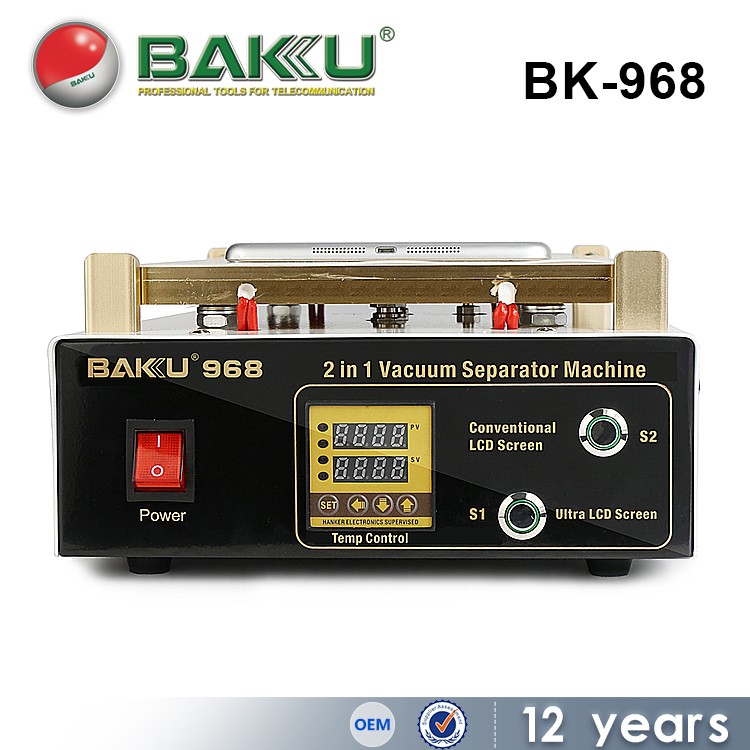 新しいデザインbaku BK-968大きな液晶タッチスクリーンガラス2で1デジタルセパレーター機用携帯電話液晶仕入れ・メーカー・工場