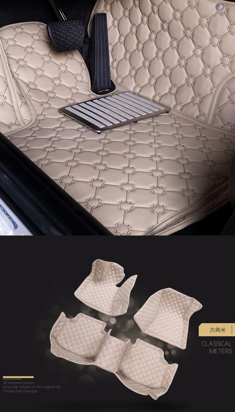 High Quality Full Set Car Foot Mat Leather 3d Car Floor Mat For