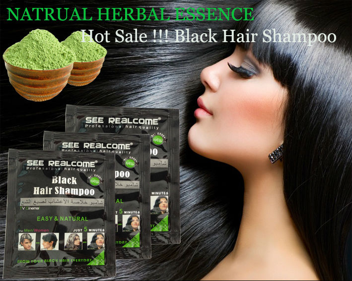 Natural Black Green Herbs Shampoo Based Hair Dye From China
