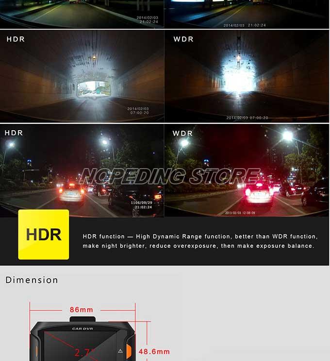 G90 Ambarella A7 Car DVR Camera 172065_13