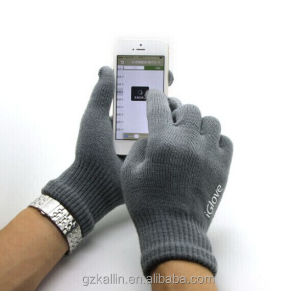 iphone用ユニセックスニット手袋冬用タッチスクリーン仕入れ・メーカー・工場