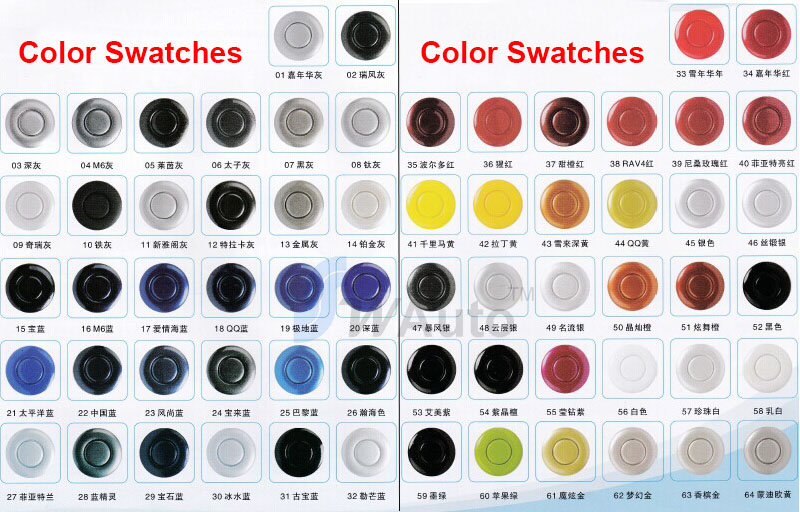 color swatches