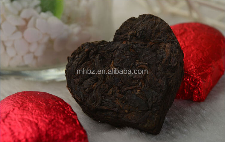Wholesale heart shaped puer chai tea