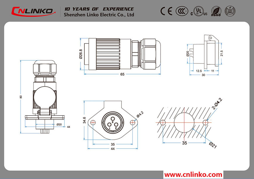 中国製防水cnl<em></em>inko単列メスコネクタオスピンコネクタip67ヘビーデューティ産業コネクタ仕入れ・メーカー・工場