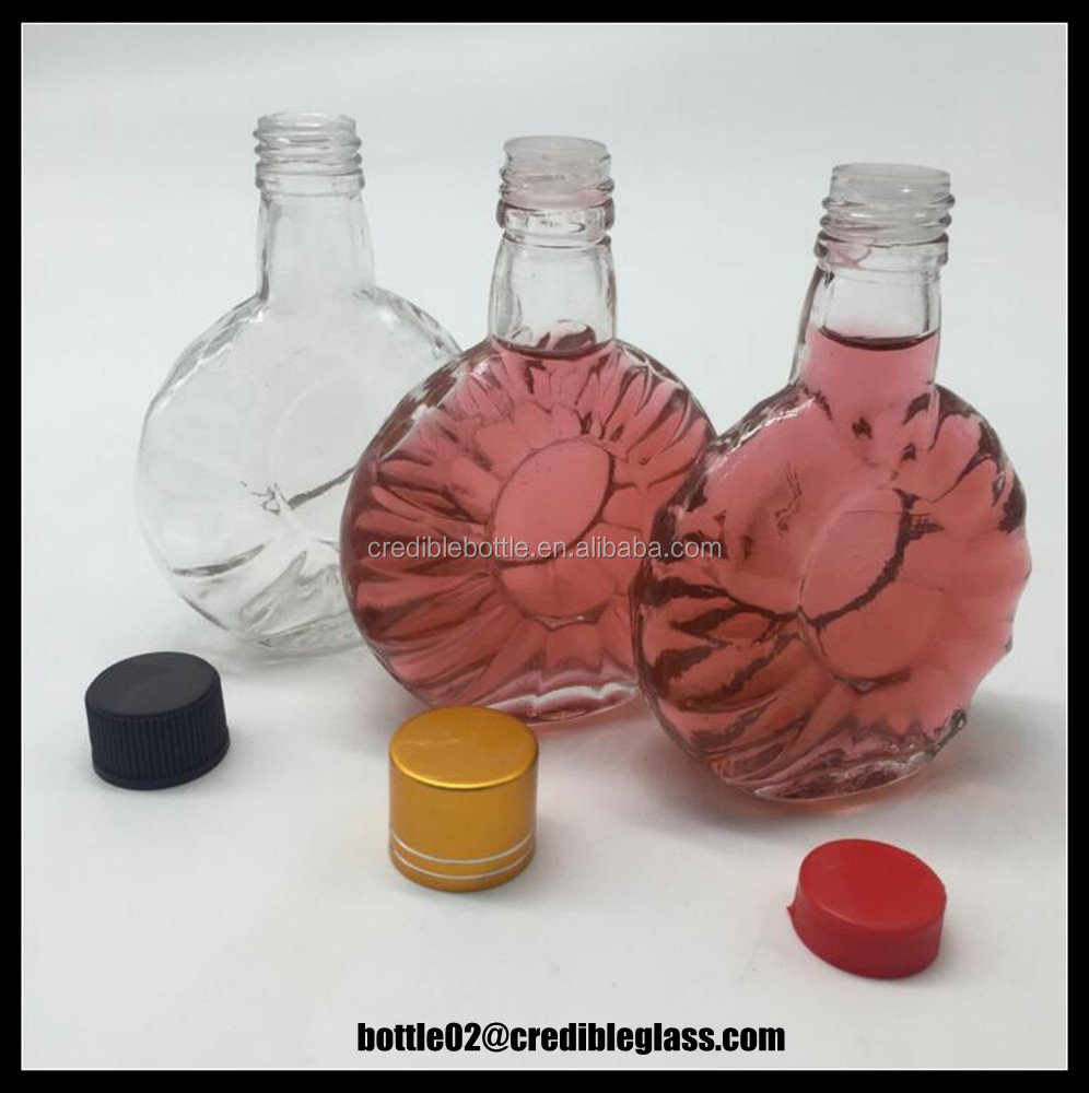 装飾的な精神tequilasブランデーウイスキーグラスボトルでアルミニウムまたはプラスチックキャップ仕入れ・メーカー・工場