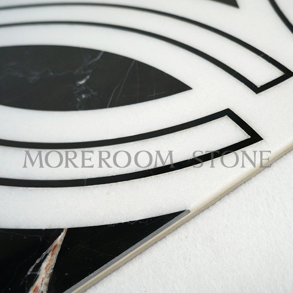 Moreroom Stone White Marble Tiles Black Nero Marble Natural Stone Polishing Marble Marble Floor Medallion Waterjet Artistic Inset Marble Panel-4.jpg