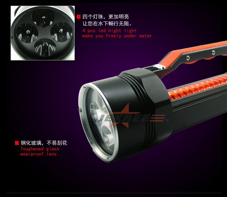 新しいクリーt6アルミ付き防水ランプip67ダイビング懐中電灯問屋・仕入れ・卸・卸売り