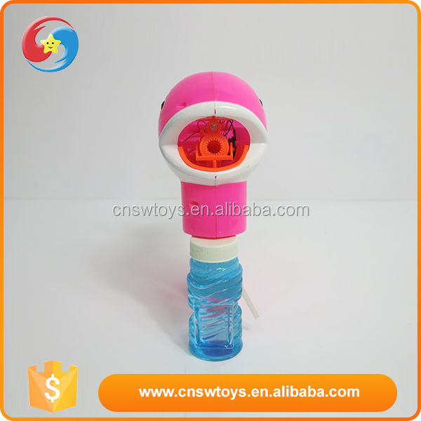 Plastic cartoon cute animal dolphin bubble gun toy with light