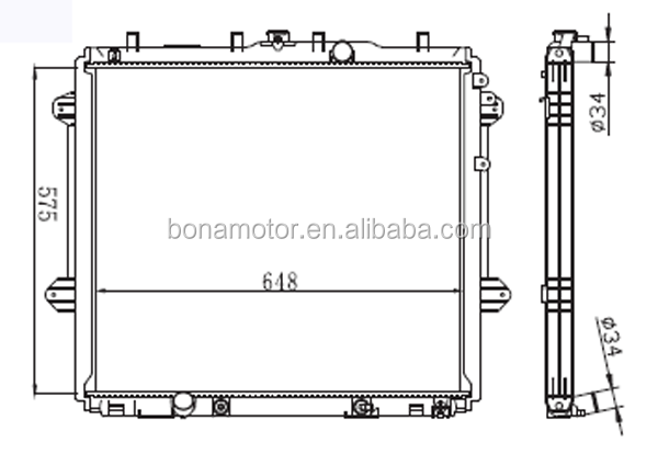 radiator for TOYOTA Prado 2011 AT 16400-31710  COPY.png