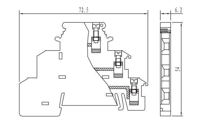 フレームタイプ3層uk2.5sqmmターミナルブロック仕入れ・メーカー・工場