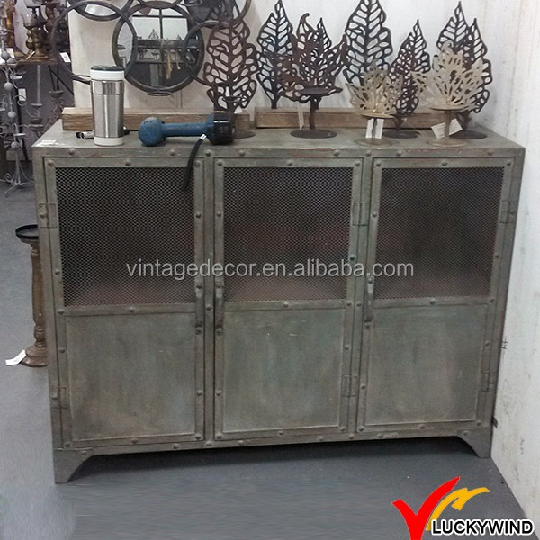 3 Doors Rivet Old Aged Vintage Industrial Metal Cabinet Buy