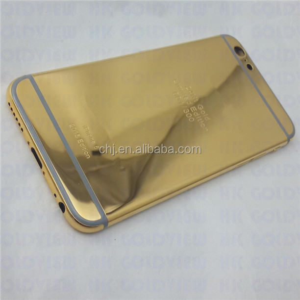 gold edition back plate for iphone 6 , real gold stickers for iphone ...
