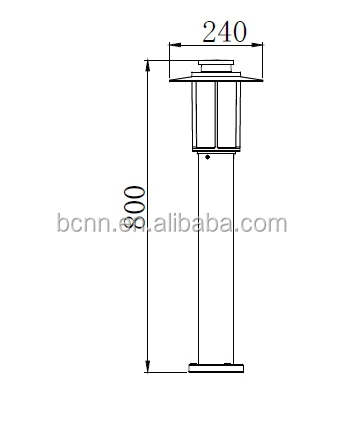 アンティークアルミb-026081-801w*6led芝生ライト照明、 ledの芝生のランプ仕入れ・メーカー・工場