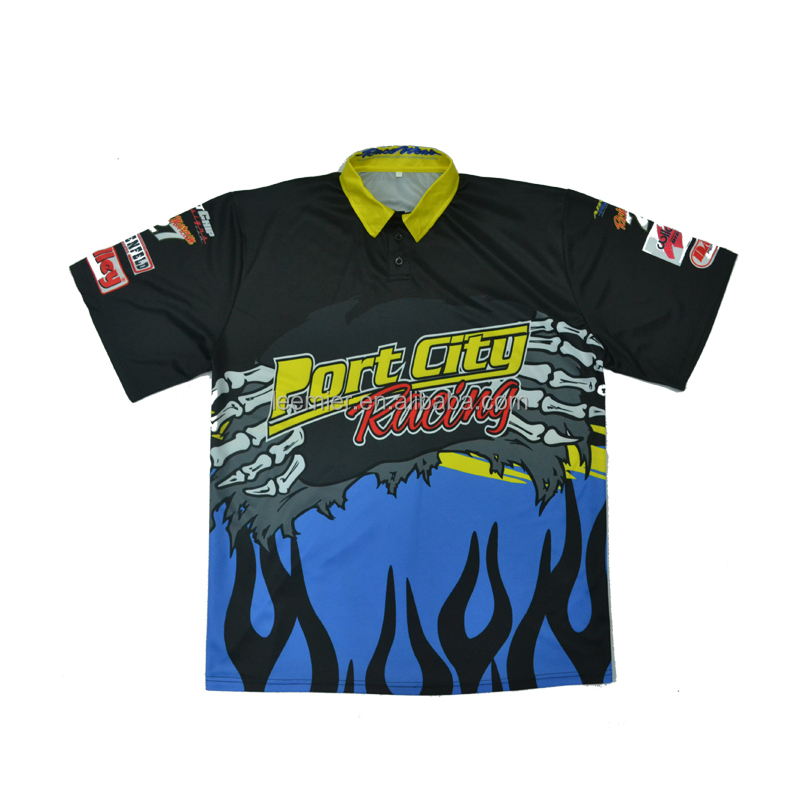 ポリエステル100％ポロレーシングシャツカスタムピットクルーシャツ問屋・仕入れ・卸・卸売り