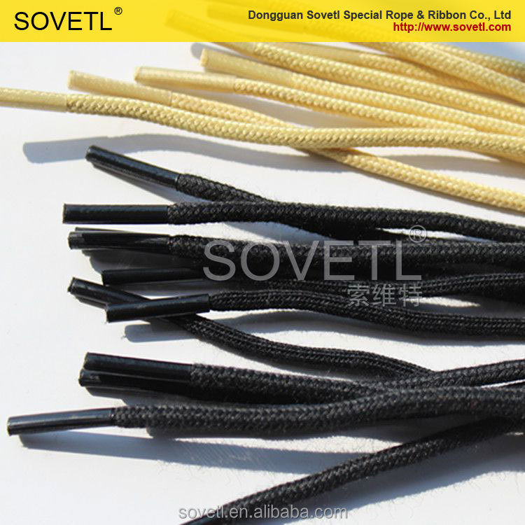 High strength braided kevlar Aramid shoelace