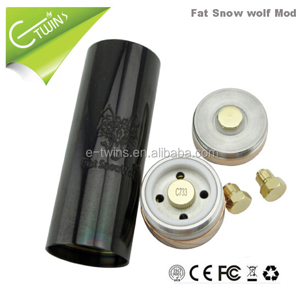 Newest design 26650 mod the fat snow wolf clone mechanical mod